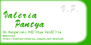 valeria pantya business card